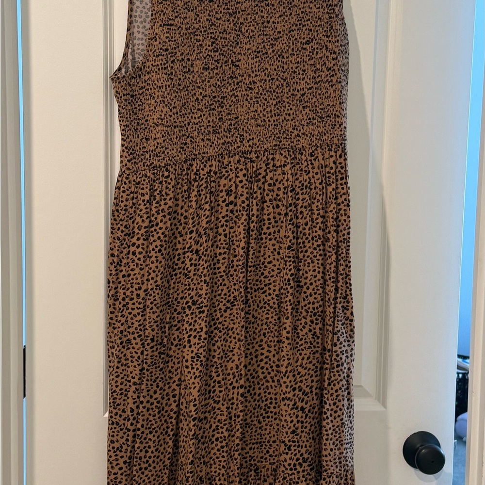 j. Crew leopards maxi dress